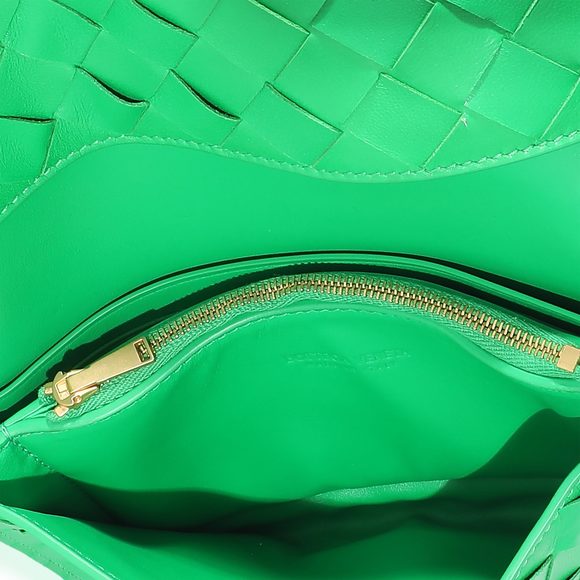 Bottega Veneta Parakeet Intrecciato Leather Wallet On Strap - Picture 8 of 8